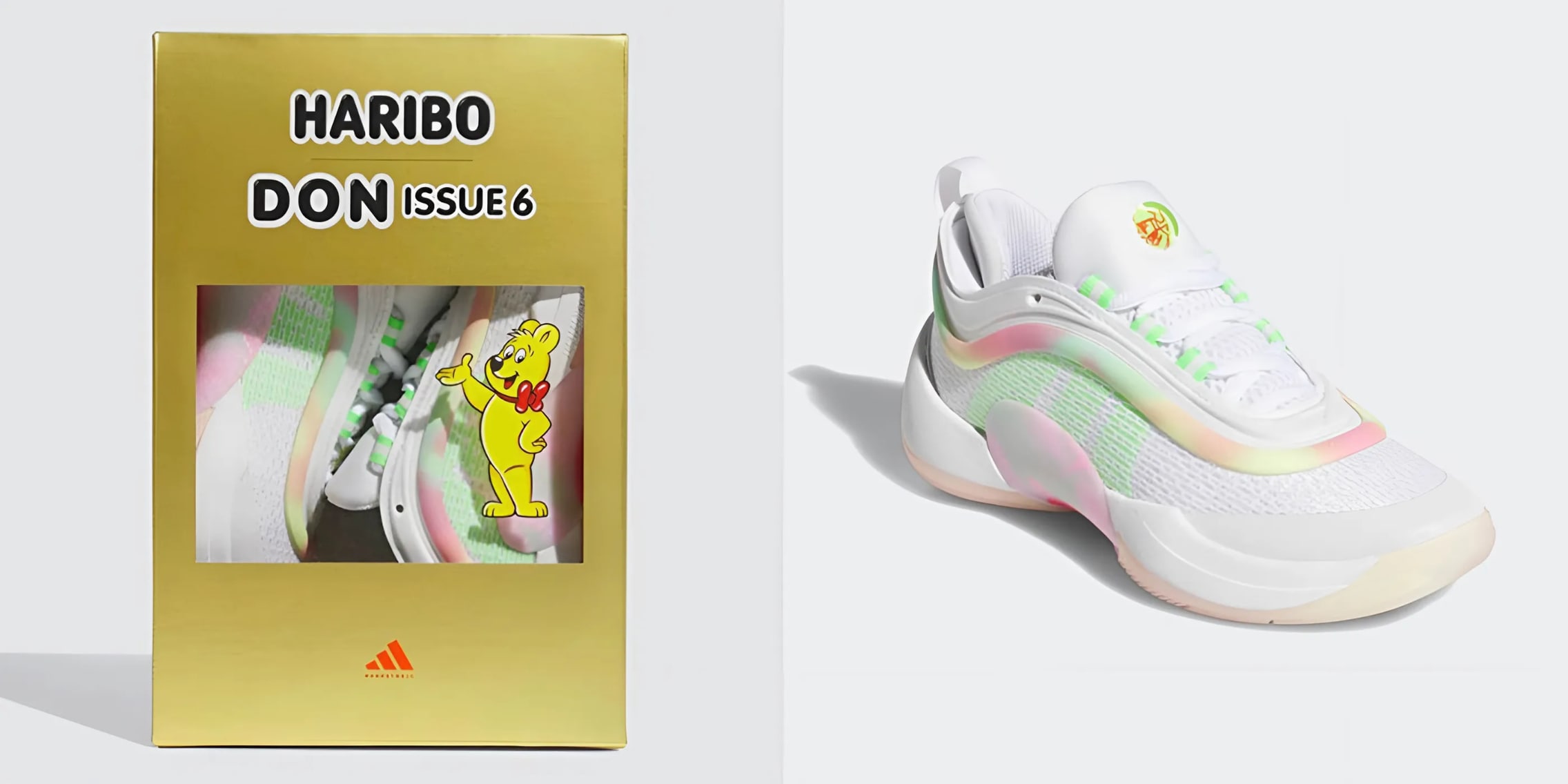 The new DON Issue #6 Adidas sneakers are inspired by Haribo