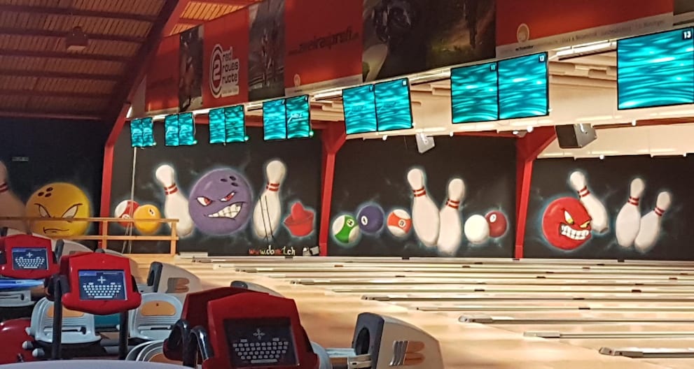Das Bowlingcenter Rubingen mit Displays von digitec.