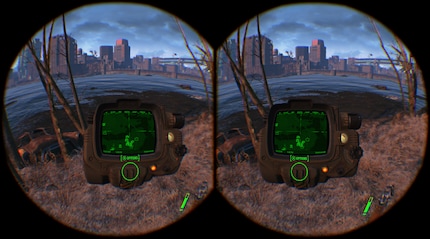The Pip-Boy fits perfectly in VR.