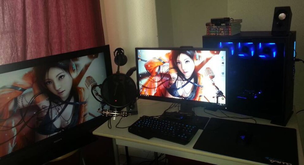 Alains Setup Zuhause.