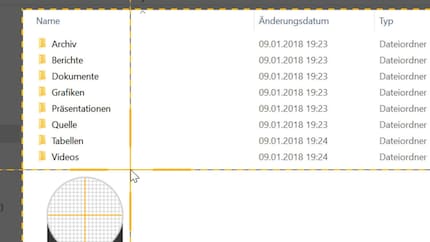 Mit dem Auswahlwerkzeug kann der gewünschte Bildbereich innert Sekunden aufgenommen werden.