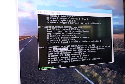 ...and there’s the IP address of the RasPi.