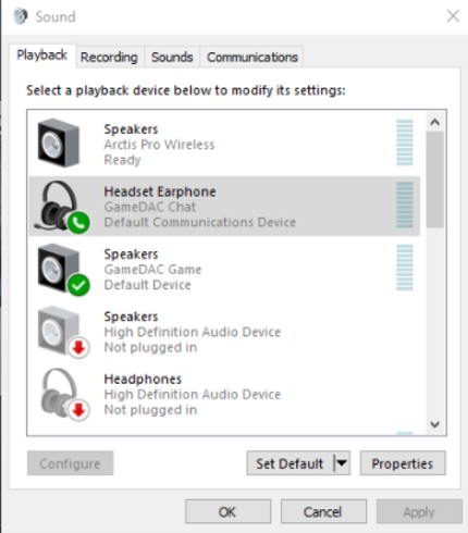 Ich kann auch Headset Earphone als Standard-Output festlegen. Dann steht mir auch Dolby Atmos offen. Was damit aber genau anders wird, ist mir nicht klar.