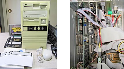 Intel 486DX-33MHz CPU, 20 MB RAM, 102 MB HDD, 3.5 inch Floppy Drive, 5.25 inch Floppy Drive, CD-ROM, Cirrus Logic CL-GD 542X 1MB VESA Graphics Card, Creative Sound Blaster 16 CT1740 ISA, Keyboard, Mouse