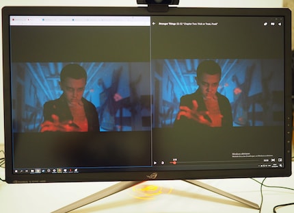 Netflix ohne (links) und mit HDR. In echt ist der Unterschied noch viel deutlicher.