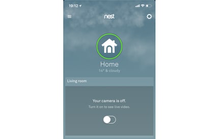 Die Nest-App ist schlicht und übersichtlich gehalten.