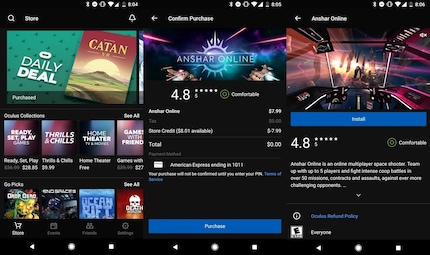 Den Store kannst du auch von der App aus bedienen.