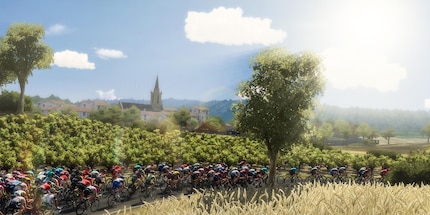 Die Optik von «Tour de France 2018 – Pro Cycling Manager» kann sich sehen lassen, wirkt aber nicht überragend.