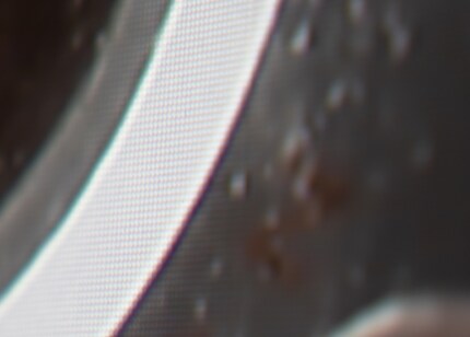From a grid of pixels, we get two, slightly superimposed.
