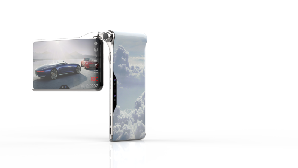 Ein Bildschirm des HubblePhones ist frei drehbar