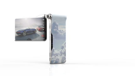 Ein Bildschirm des HubblePhones ist frei drehbar