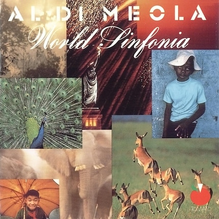 Al Di Meola: World Sinfonia. The super guitarist with a magnificent world music formation. Lots of sounds to discover.
