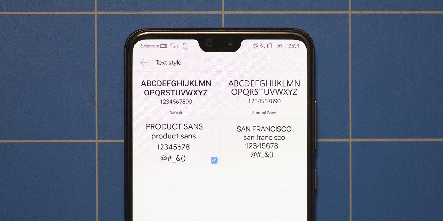 Product Sans auf Huawei: Neue Schriftarten für Emui 8
