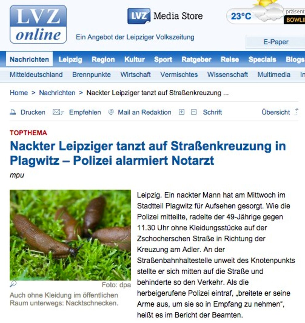 Ein Beispiel aus dem Blog von Stefan Niggemeier