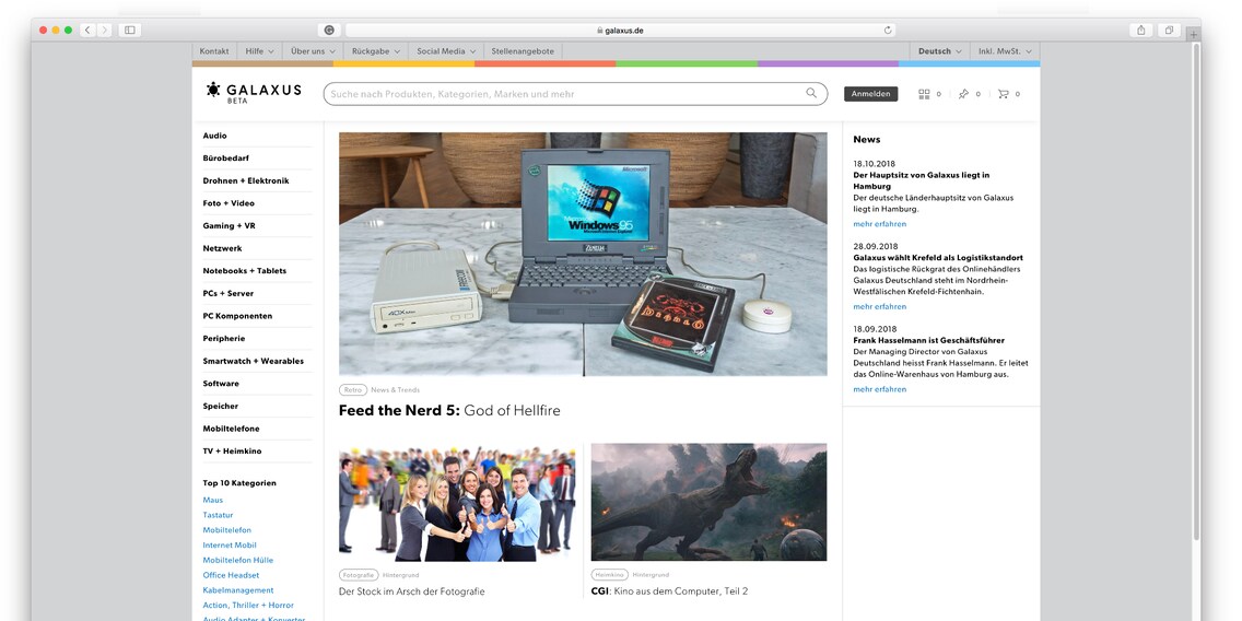 Onlineshop Galaxus feiert Go-live