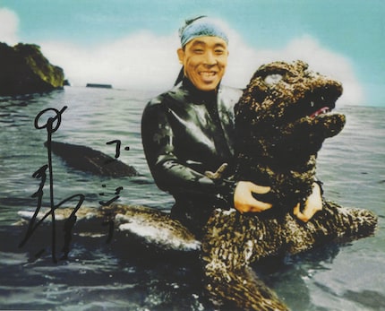 Haruo Nakajima in seinem Kostüm
