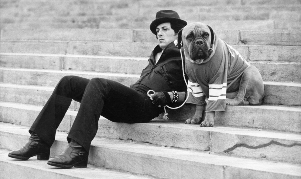 Sylvester Stallone und Butkus, 1976