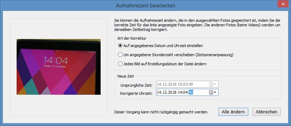 Hier habe ich vergessen, auf Winterzeit umzstellen.