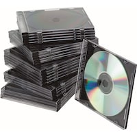 Q-Connect CD/DVD Hüllen Slim-Case (25 Stück)