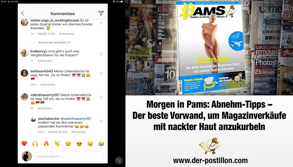 Diese Bot-Accounts wurden inzwischen gelöscht, aber dafür gibts jetzt andere.