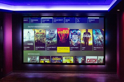 Home Cinema mit selbstgebautem Ambilight.