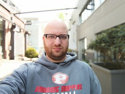 Selfie mit Bokeh.