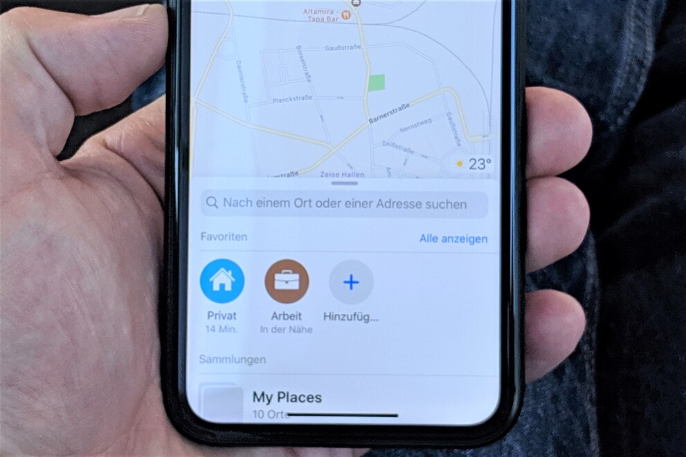 Mit den Favoriten findest du immer schnell den Weg nach Hause.