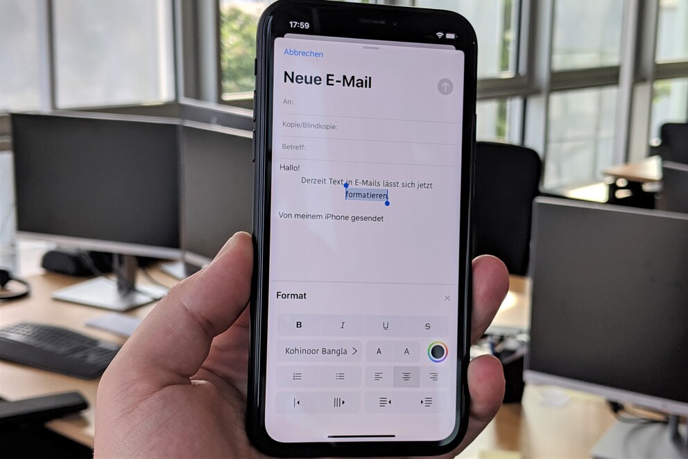 E-Mails kannst du mit iOS 13 auf dem iPhone formatieren.