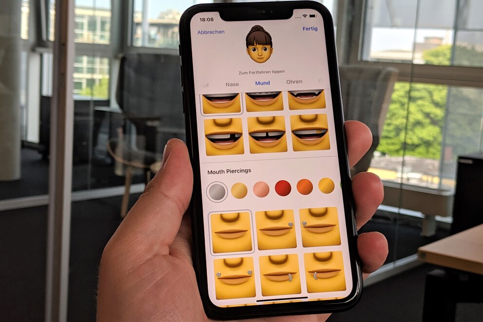 Mehr Details für dein Memoji.