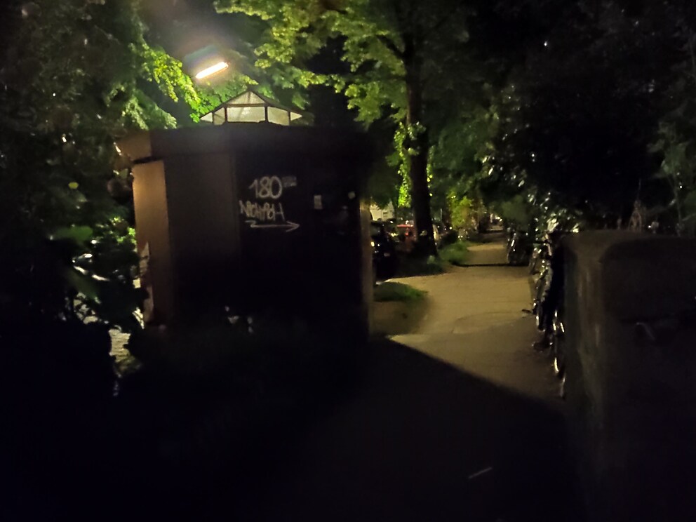 Der Nachtmodus in Aktion.