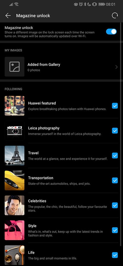 Magazine Unlock zeigt automatisch eine kuratierte Bildwelt