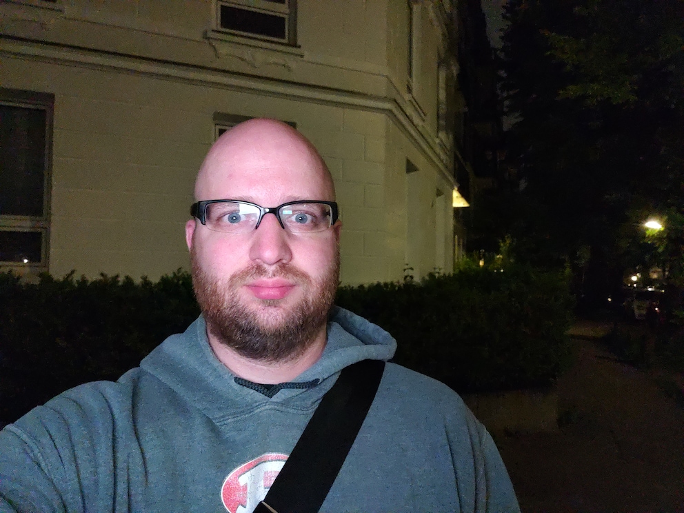 Selfie mit Blitz