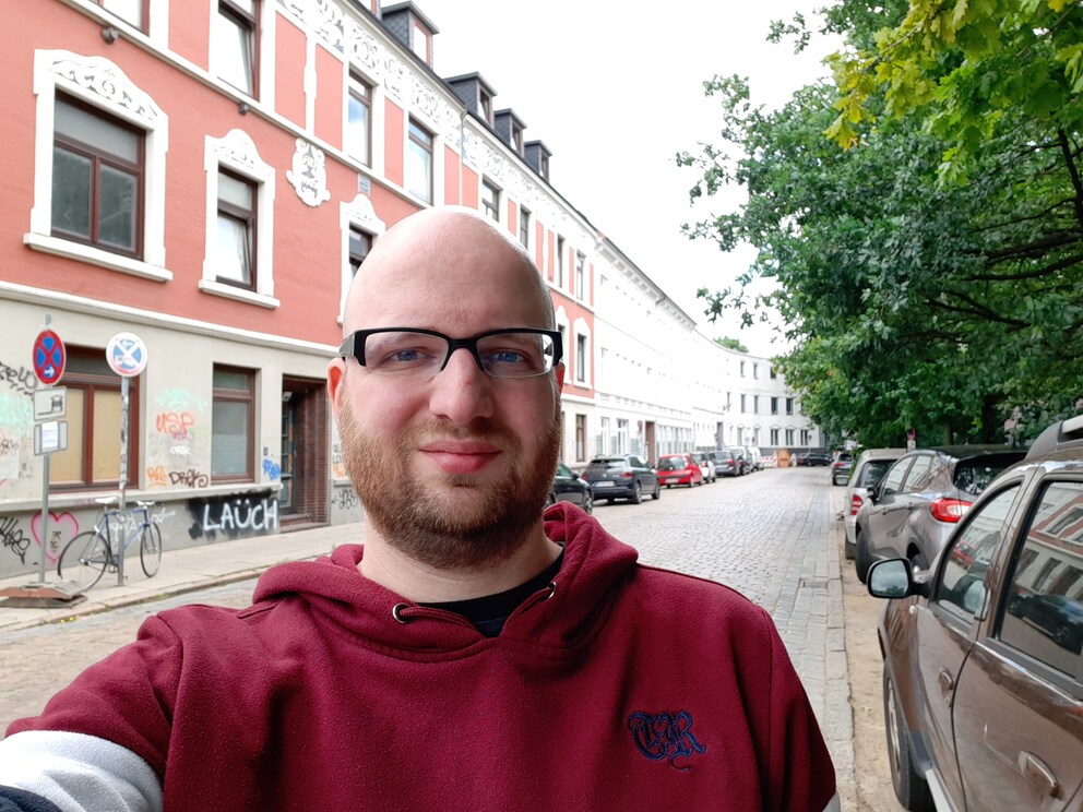 Selfie mit Weitwinkel