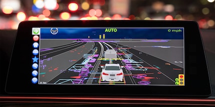 Nicht die Enterprise, sondern das Dashboard eines autonomen Lyft-Taxis. Quelle: newgadgets.de