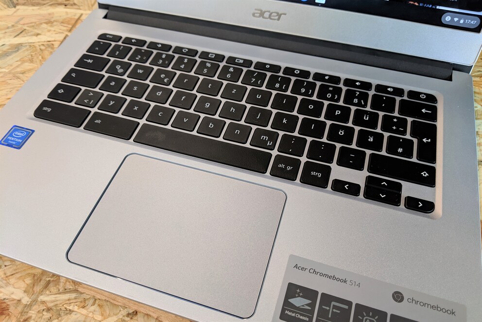 Touchpad und Tastatur