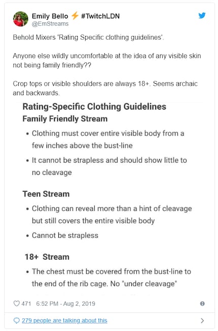 Mixer’s dress code is controversial.