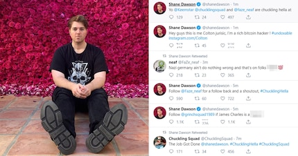 Auch er ist ein Opfer des Chuckling Squads: Youtube-Star Shane Dawson. Quelle: Metro