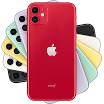 Apple iPhone 11 (64 GB, (PRODUCT)​RED, 6.10", SIM + eSIM, 12 Mpx, 4G)