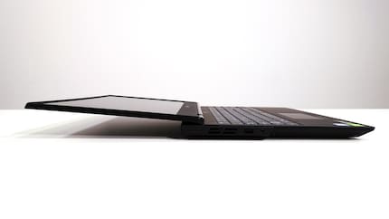 The display can be opened almost 180 degrees.