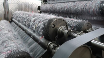 Production of «Texcycle» yarn for the first prototypes. Image: Tina Tomovic