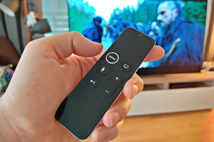 The Apple remote is minimalistic but functional.
