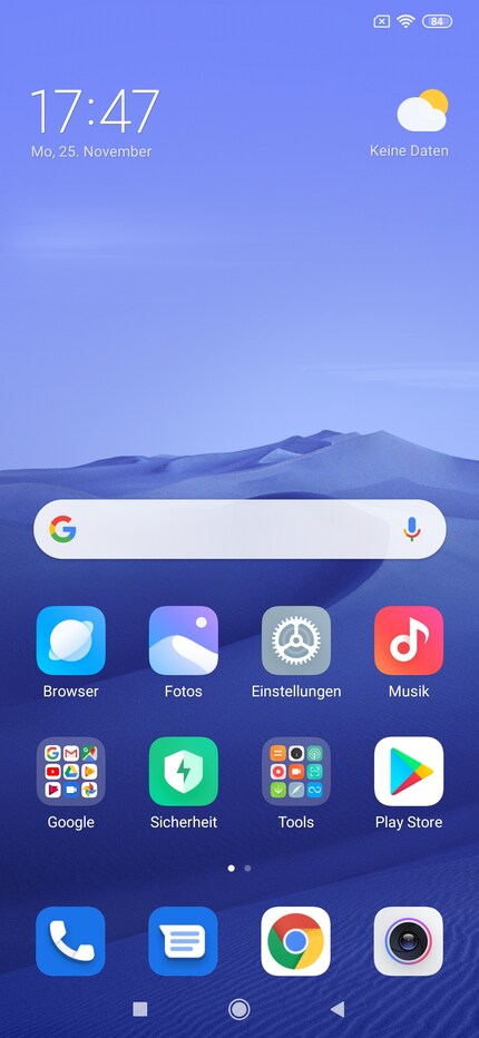 MIUI 11 auf dem Redmi Note 8 Pro.