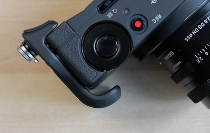 The handgrip is more comfortable than it looks.