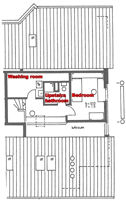 Upstairs.