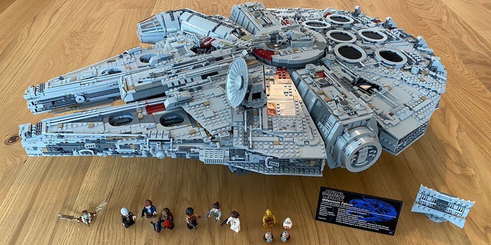 Ich hab's geschafft: Der Millennium Falcon in seiner vollen Pracht.