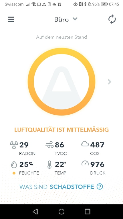 The air quality is only mediocre, mainly due to the low humidity.