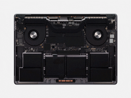 The new cooling system of the 16-inch Macbook Pro