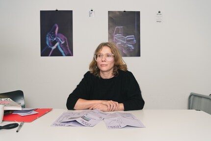 Bitten Stetter in her office at the Zurich University of the Arts. Here she teaches Trends & Identity as well as the MA Design.