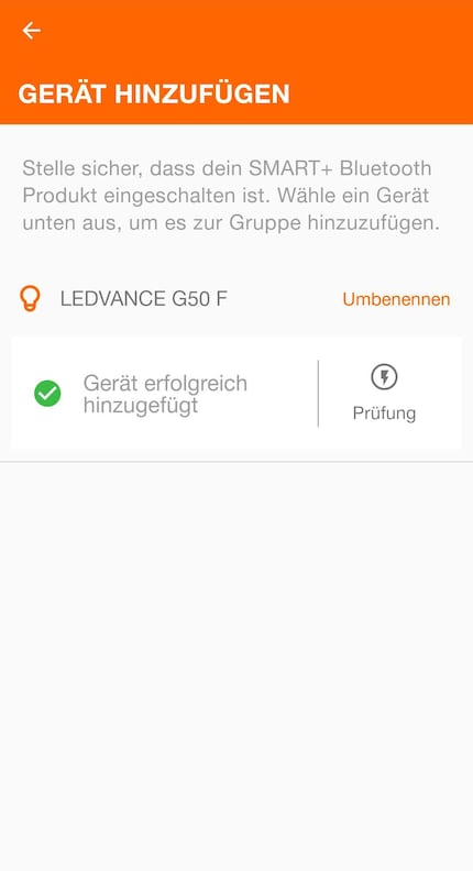 Pro Lampe dauert das Einrichten keine fünf Minuten.