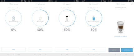 Während der Zubereitung informiert dich die App über jeden aktuellen Schritt und den Fortschritt.